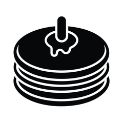 Pancakes Icon Outline Vector Illustration