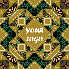 classic quilting batik design with logo