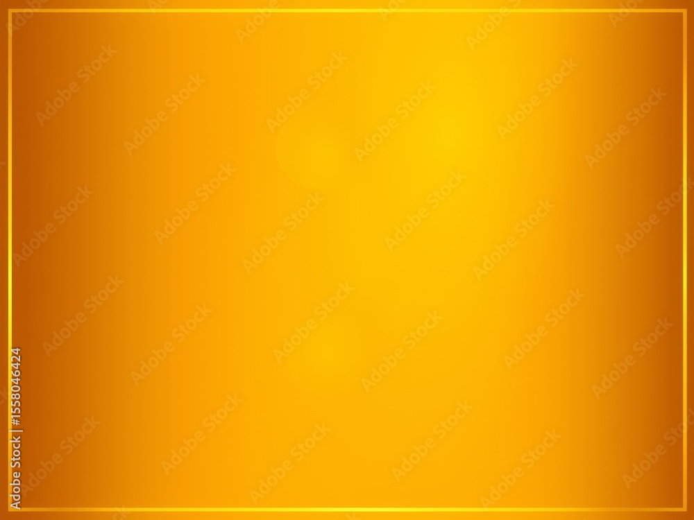 Poster a golden gradient background with a thin golden border around the perimeter of the entire image fram