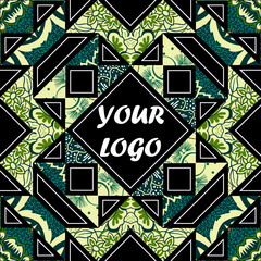 classic quilting batik design with logo