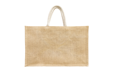 Big shopping bag made from recycled sacks PNG transparent.