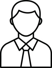 Businessman Line Icon on white background