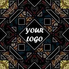 classic quilting batik design with logo