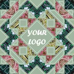 classic quilting batik design with logo