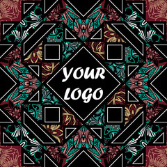classic quilting batik design with logo