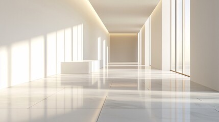 Obraz premium Minimalist style white corridor