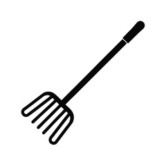 Naklejka premium Rake Icon Outline Vector Illustration