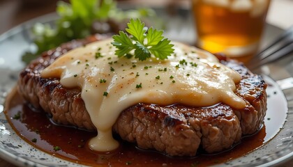 Sizzling Mozzarella Steak & Boba Combo