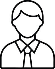 Businessman Line Icon on white background