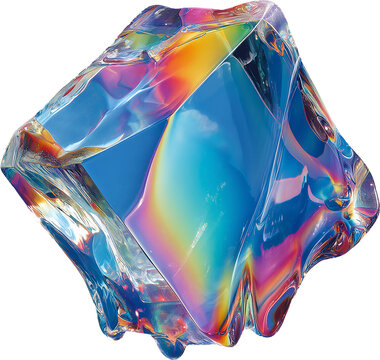 festive rainbow crystal structure.