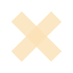 Obraz premium cross masking tape on white background
