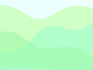 山のような波背景　パステルグリーンの抽象的な背景