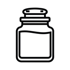 Spice Jar Icon Outline Vector Illustration