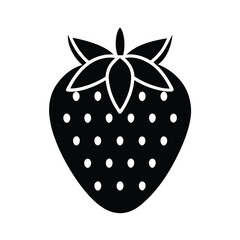 Strawberry Icon Outline Vector Illustration