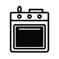 Stove Icon Outline Vector Illustration