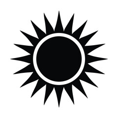 Sun Icon Outline Vector Illustration