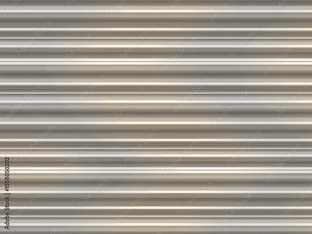 Poster close up on a corrugated metal surface with horizontal lines and subtle light variations across it