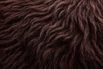 Naklejka premium A detailed close-up of a brown animal fur texture, with a rich, soft appearance. The luxurious fur is densely packed, with individual strands visible.