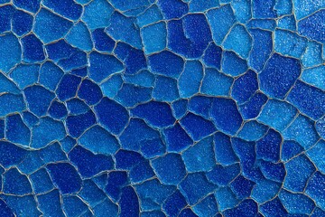 Abstract mosaic pattern in shades of blue, resembling a water surface 