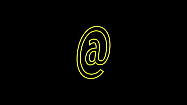 email, at sign icon, at-symbol, arroba, e-mail communication concept. cartoon, illustration, sketch, clip art, Alpha channel.