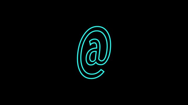 email, at sign icon, at-symbol, arroba, e-mail communication concept. cartoon, illustration, sketch, clip art, Alpha channel.