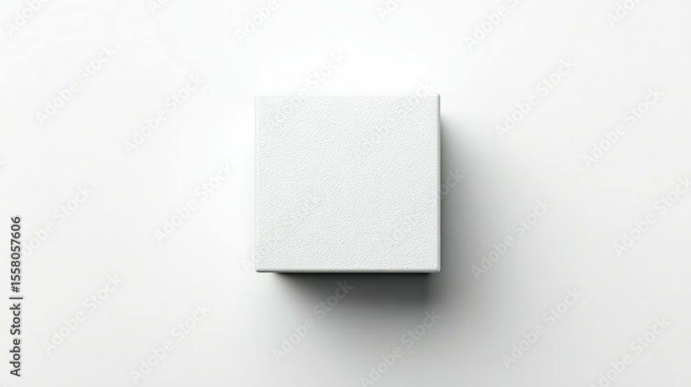 Poster empty white square box on a plain background.