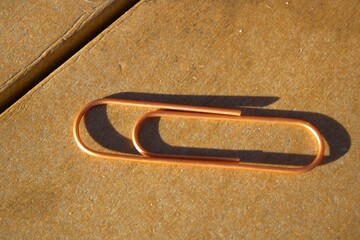 rose gold paperclip up close