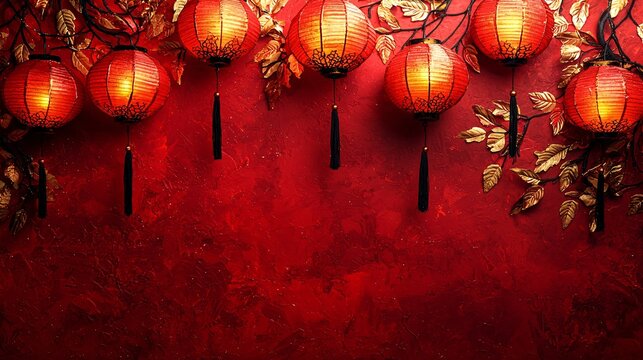 Red Lantern China Style Background