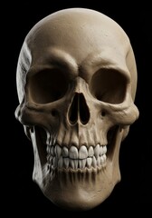 Obraz premium Human Skull Illustration, Cranial Bones and Structure, Skeletal