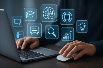 Tech Office with Real-Time Data, 3d render