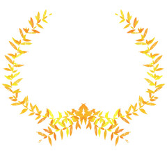 laurel wreath golden leaf