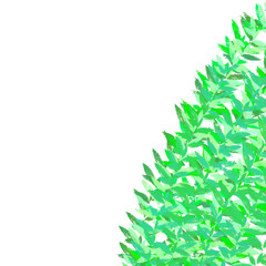 green leaf border corner