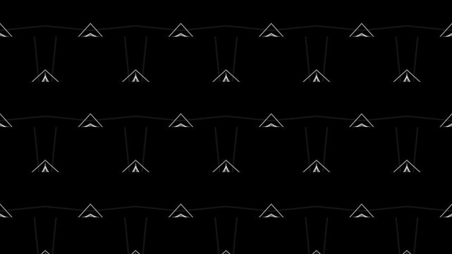 Radio wave can meas style animation black background or backdrop and relaxing and hypnotic wallpaper.