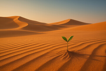 Green plant desert sand dune sunlight growth nature environment survival landscape arid dry