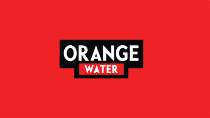 Orange Water Text Box Logo