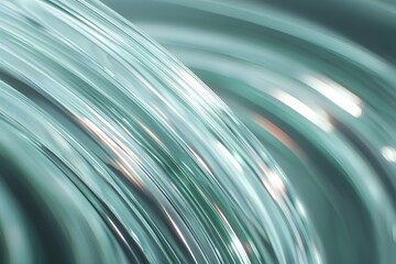 Abstract close-up view of twisted, transparent tubes, suggesting fluidity and connectivity. The curves and reflections create a sense of depth and intricate detail.