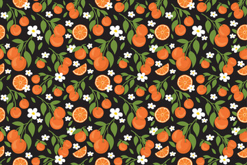 Orange Fruit Seamless Pattern Background Wallpaper.cdr