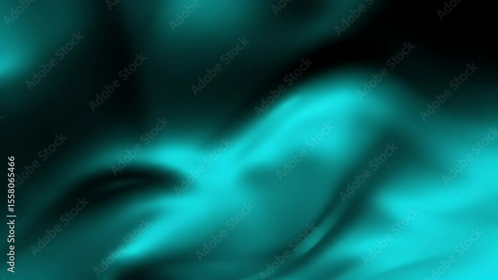 Poster abstract teal fluid motion video with smooth waves and dark shadows