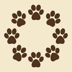 Fototapeta premium vector-pattern-of-stylized-paw-prints--generic-ani.eps