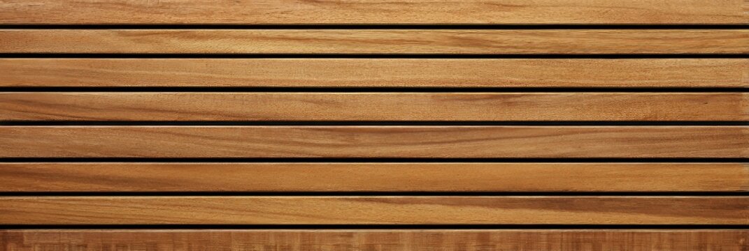Seamless horizontal teak wood slats texture, natural brown color, ideal for backgrounds, walls, flooring, furniture, or architectural eco-friendly interior design projects