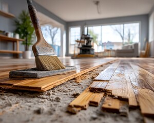 Stripping old hardwood floors