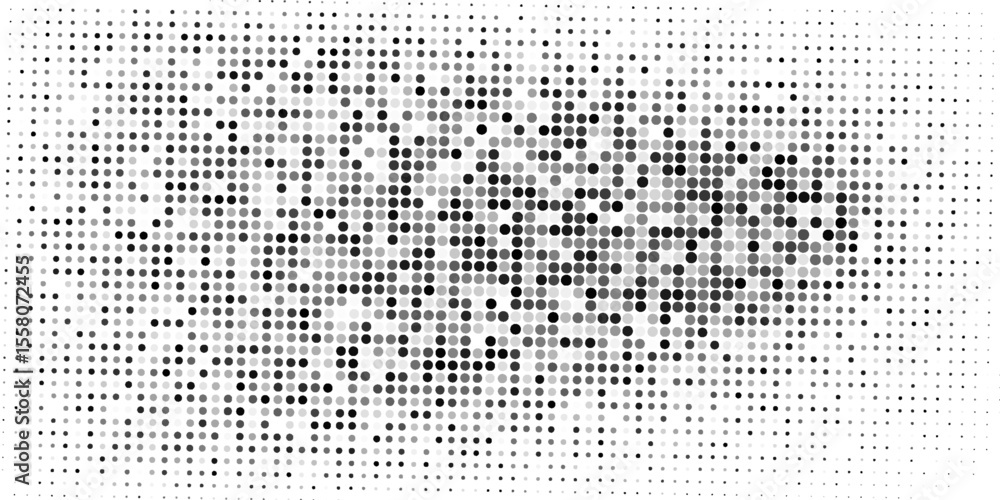 Poster abstract halftone dot pattern. dotted gradient background. simple black and white vector texture. gr