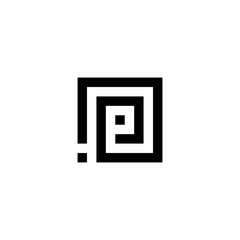 abstract initial letter . Monogram logo design, icon for luxury, elegant and random business Vector	