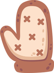 Mitten new years gingerbread vector illustration