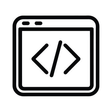 Javascript Icon Outline Vector Illustration