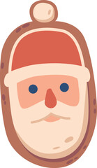Santa new years gingerbread vector illustration