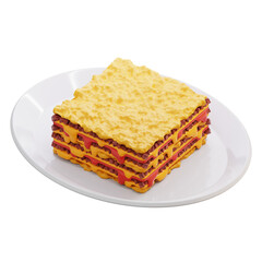 Layered Ham and Cheese Sandwich