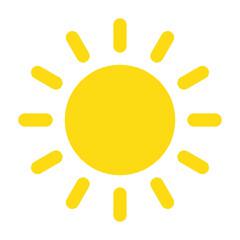 sun icon in flat design