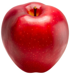 Red Apple isolated on white background, Fresh Red Apple with leaf on white background, With clipping path PNG file.