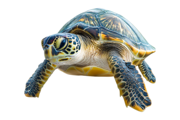 Sea turtle isolated on transparent background